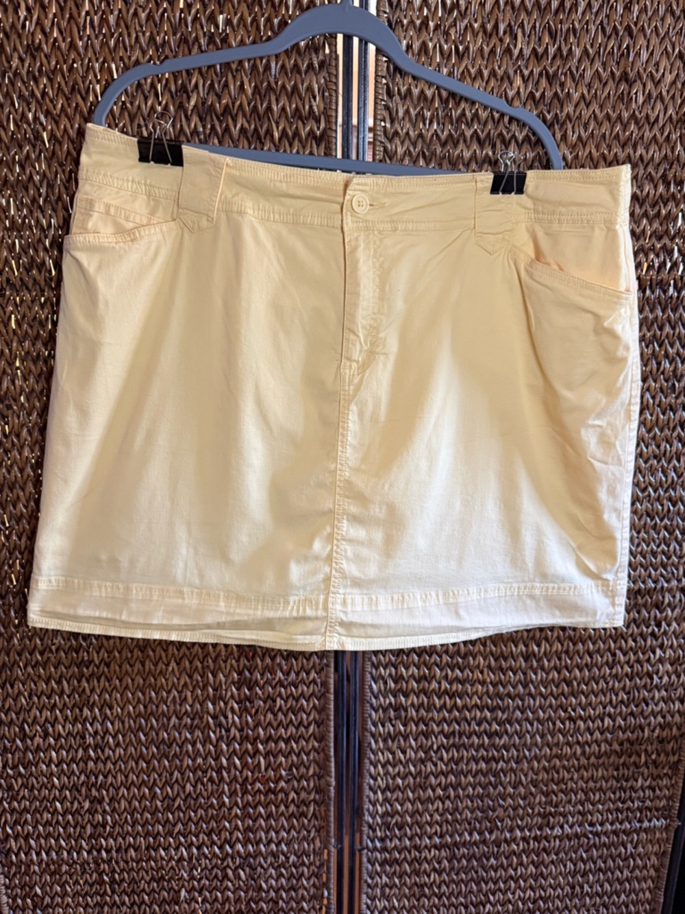 St. John’s Bay Skort with Front Button- Lt. Yellow